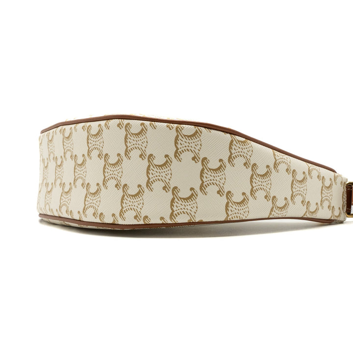 Top Quality Celine Ava Bag Triomphe Canvas/ Calfskin White