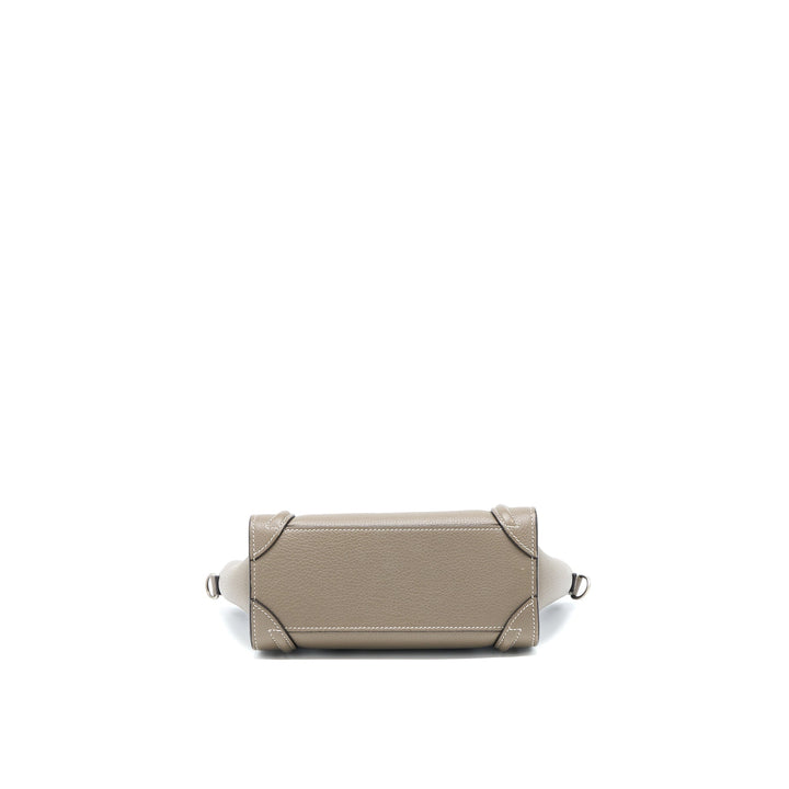 Celine Nano Luggage Bag Calfskin Grey