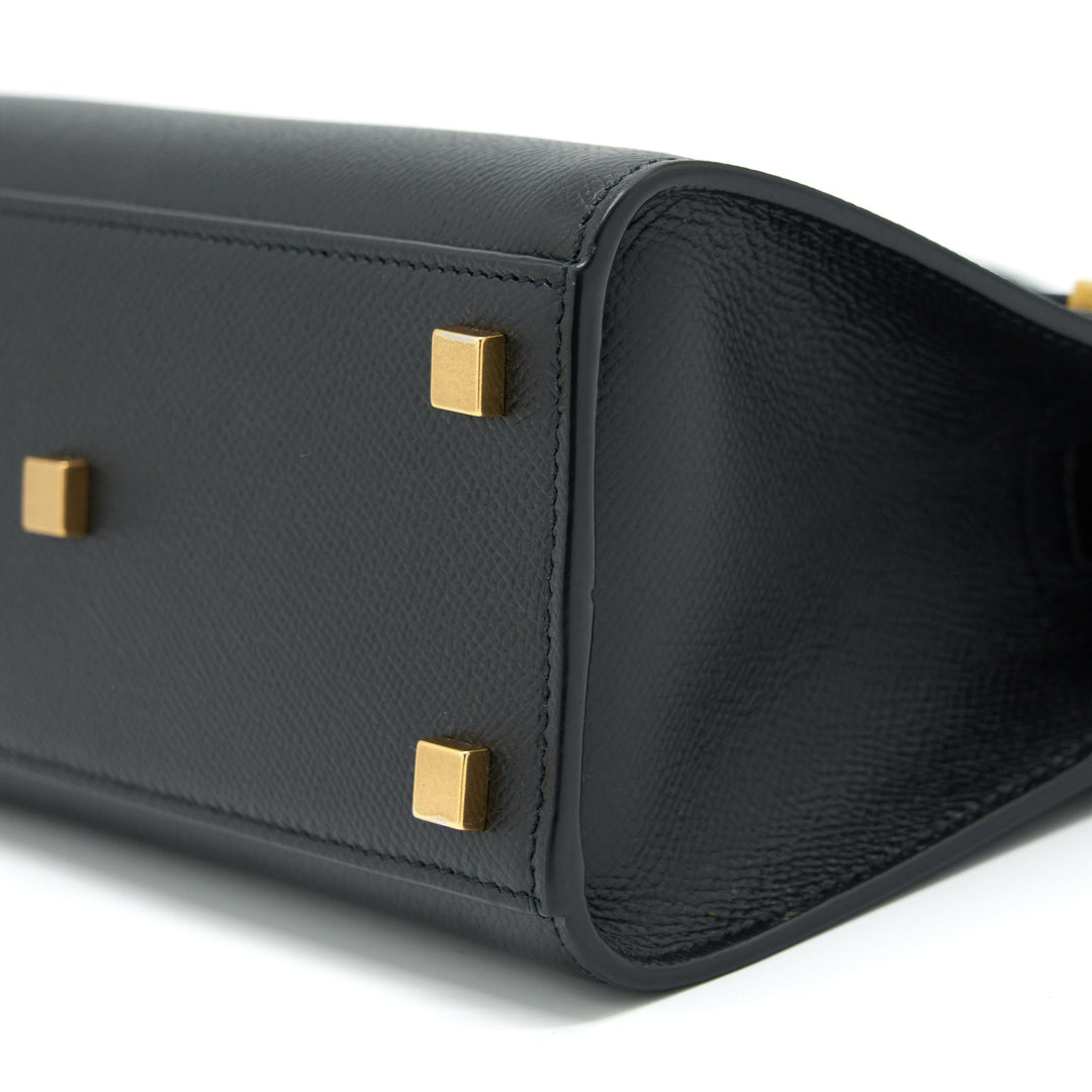 Saint Laurent/YSL Manhattan Nano Shopping Bag Calfskin Black GHW