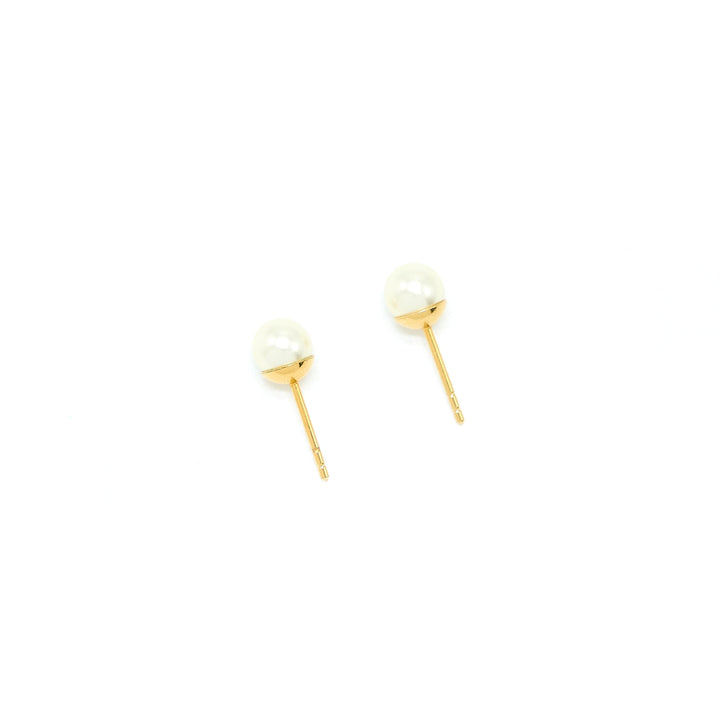 Top quality Dior CD Logo Dropped Earring Pearl/Crystal Gold Tone