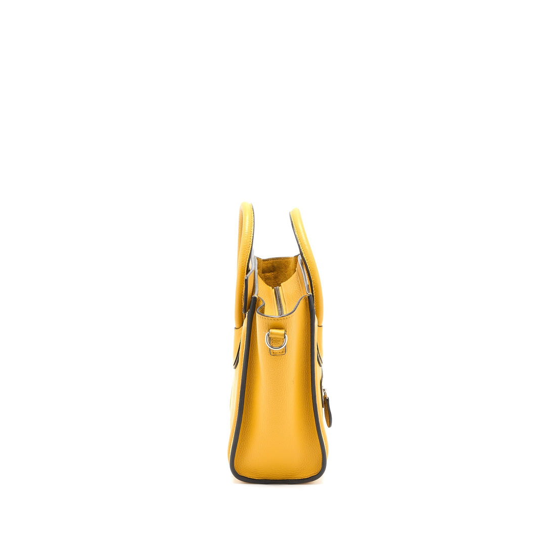 Celine Nano Luggage Bag Calfskin Yellow