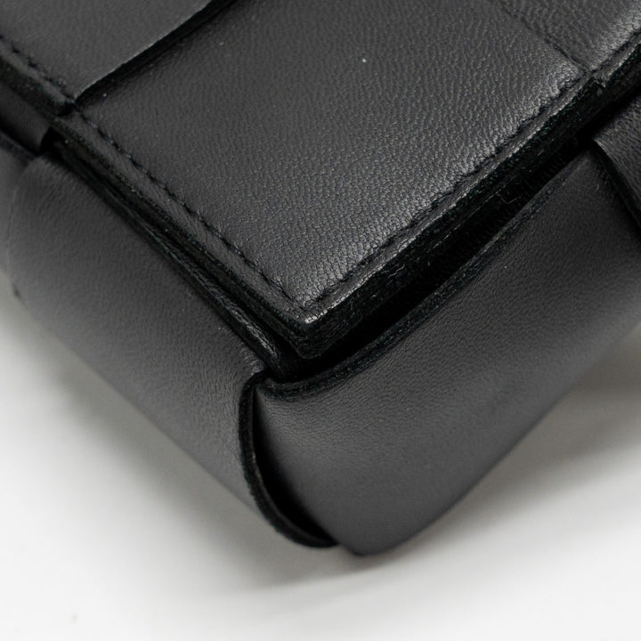 Bottega veneta Cassette Belt Bag Calfskin Black GHW