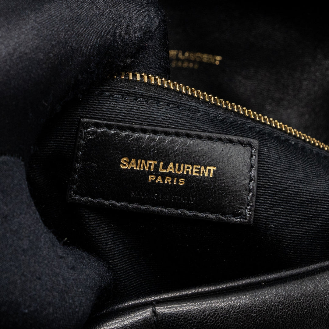 Saint Laurent/YSL Small Puffer Quilted Nappa Black GHW