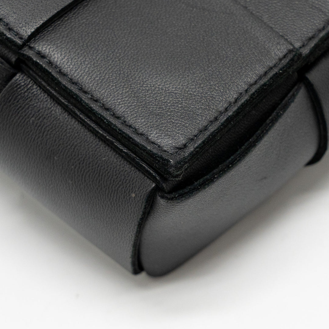 Bottega veneta Cassette Belt Bag Calfskin Black GHW