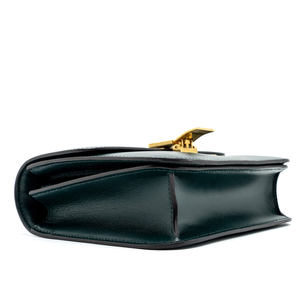 Top Quality Celine Teen classic box bag calfskin dark green