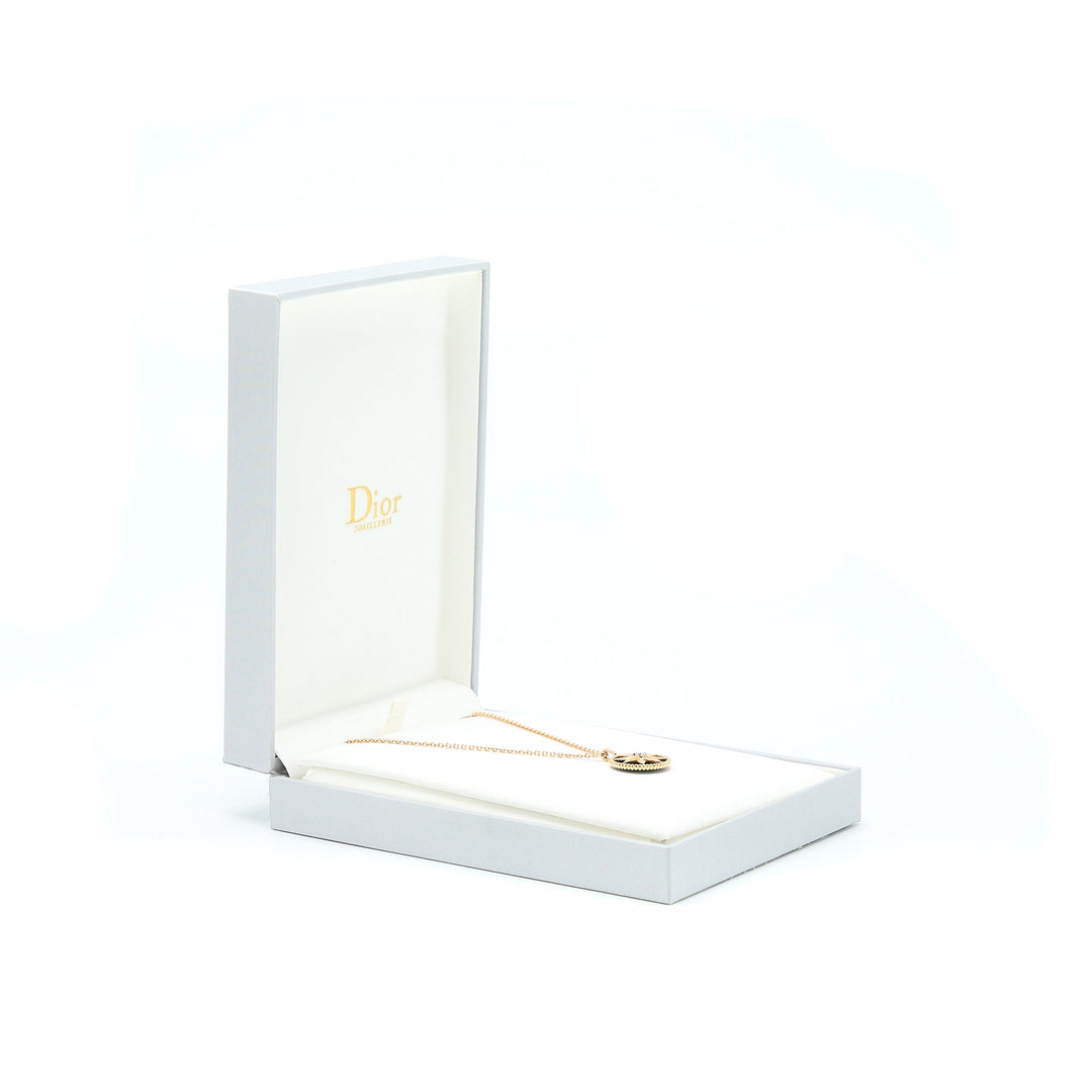 Top quality Dior Large Rose Des Vents Medallion Rose Gold With Diamond And Onyx