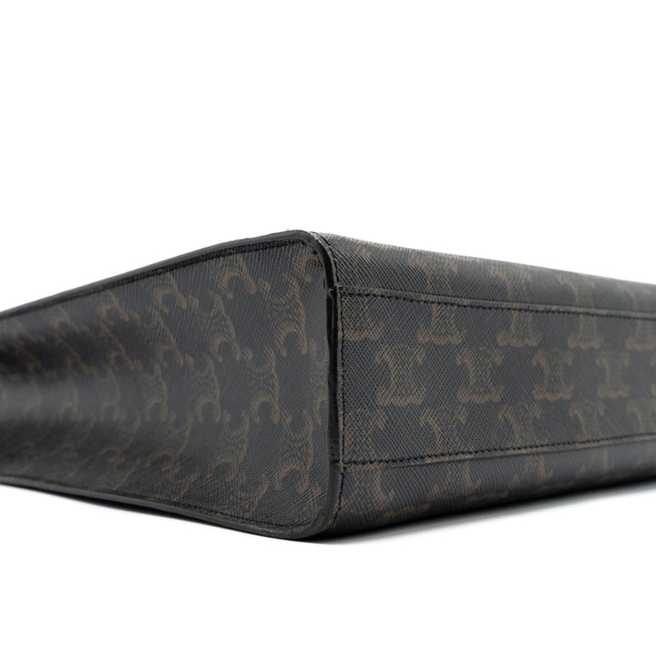 Top Quality Celine Small Cabas Vertical In Triomphe Canvas/Calfskin Tan