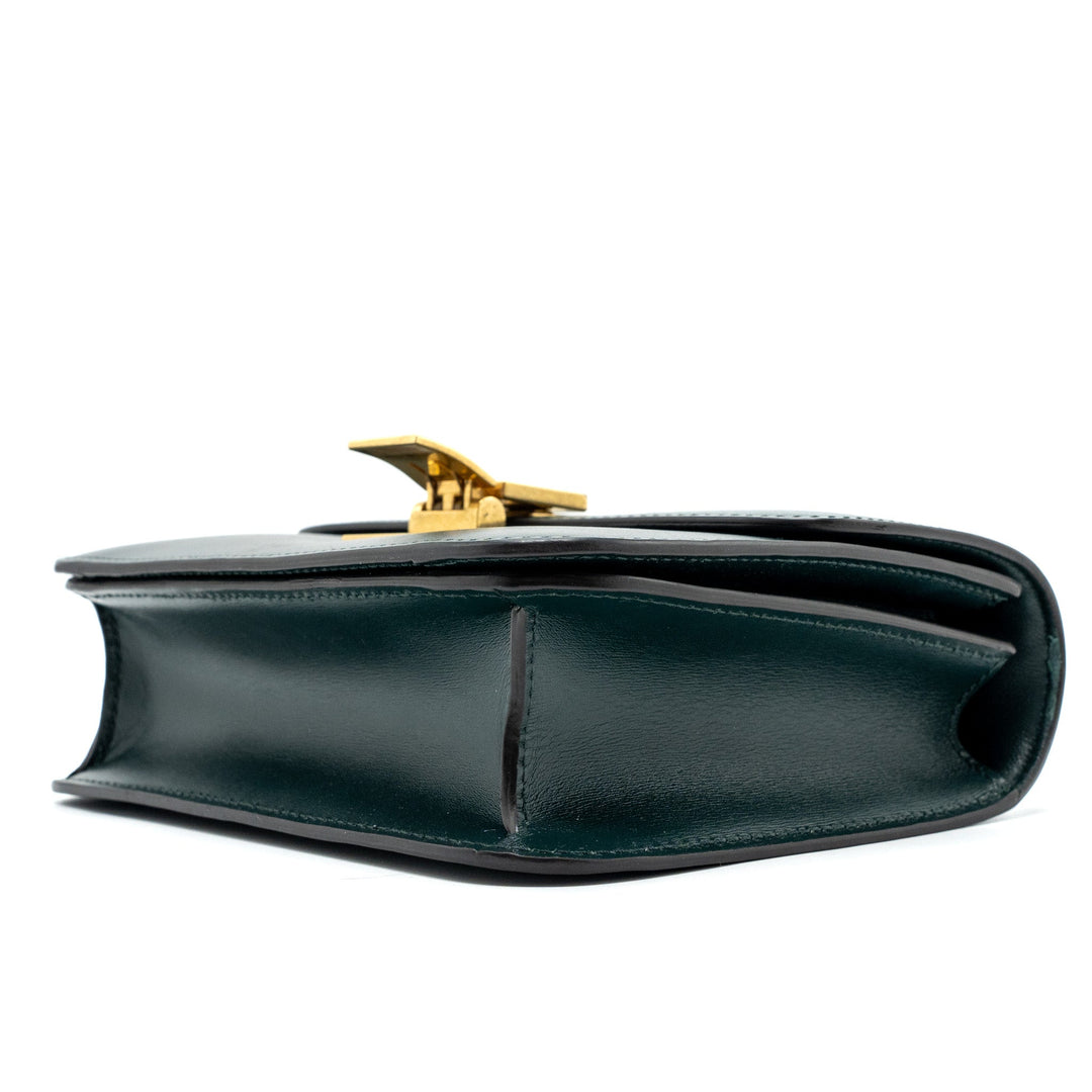 Top Quality Celine Teen classic box bag calfskin dark green