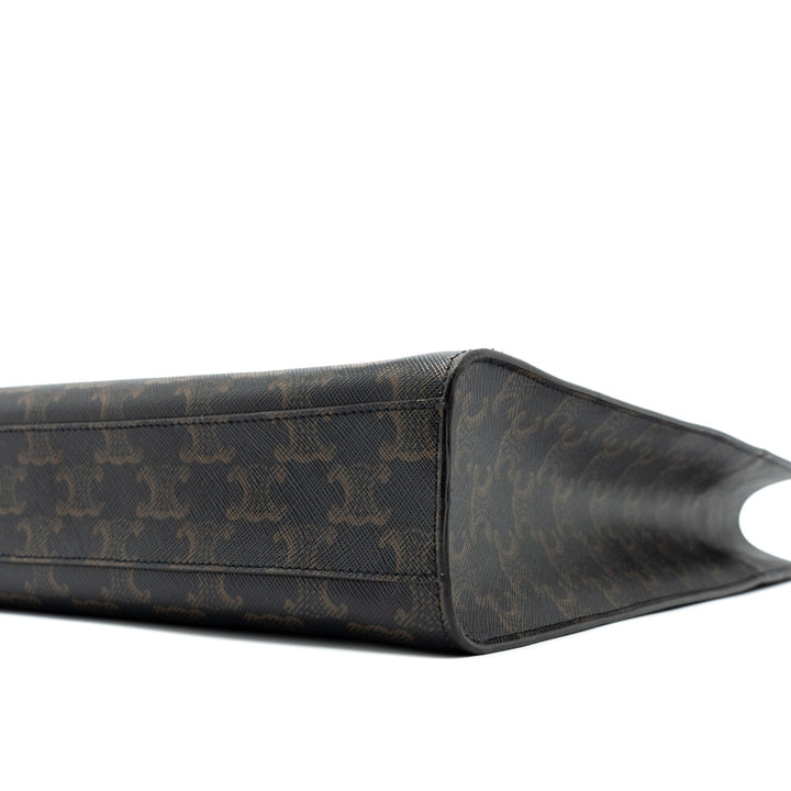 Top Quality Celine Small Cabas Vertical In Triomphe Canvas/Calfskin Tan