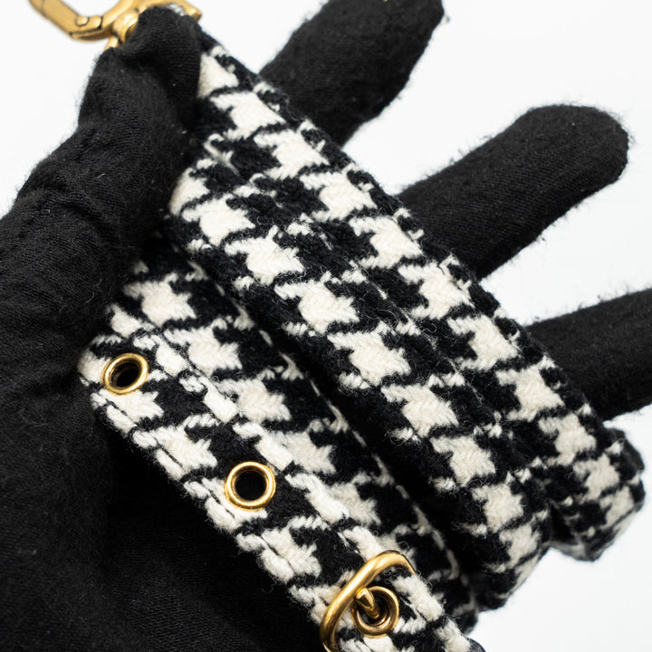 Top Quality Balenciaga Hourglass S Wool Houndstooth Black/White GHW