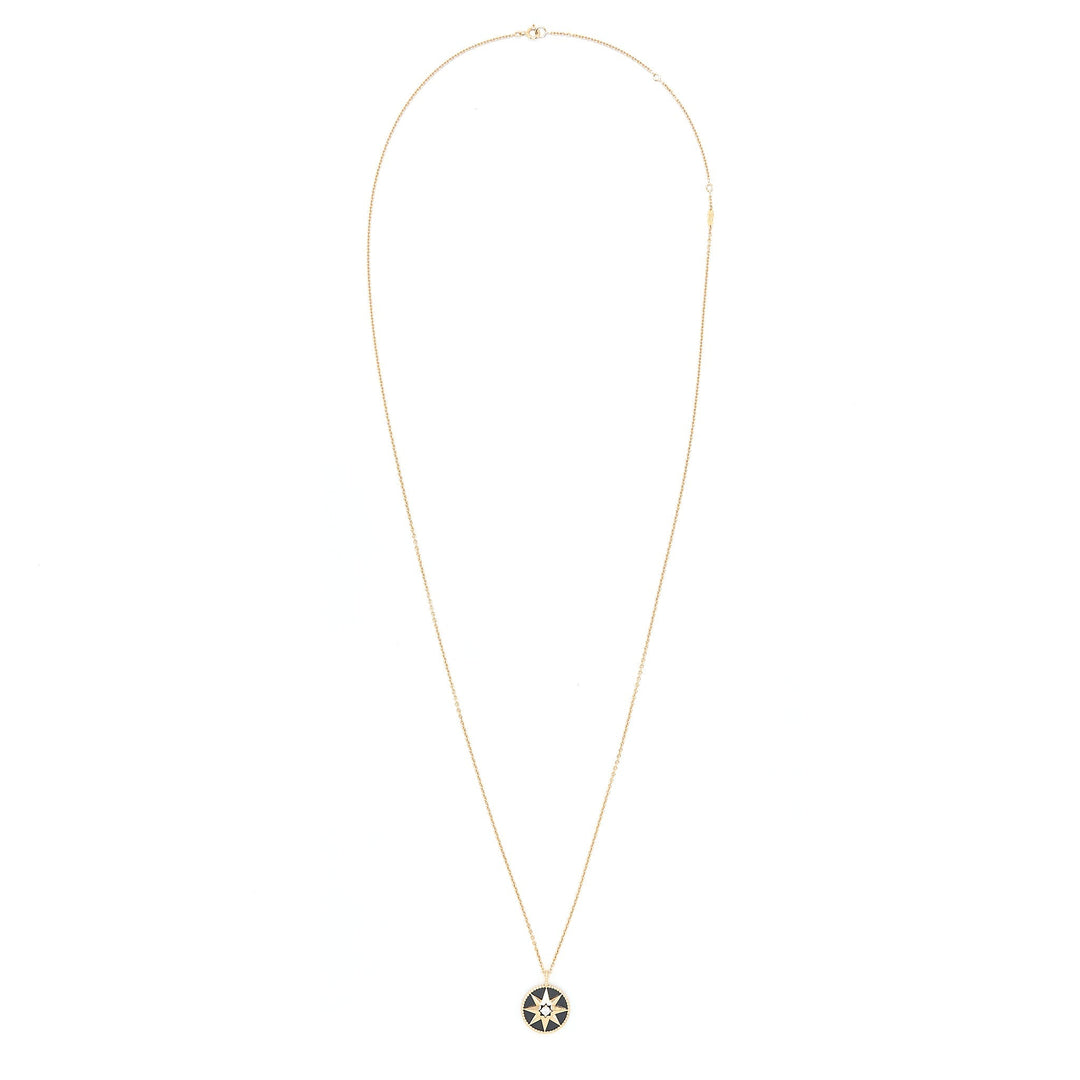 Top quality Dior Large Rose Des Vents Medallion Rose Gold With Diamond And Onyx