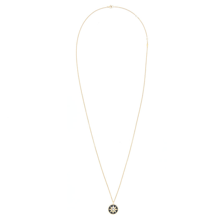 Top quality Dior Large Rose Des Vents Medallion Rose Gold With Diamond And Onyx
