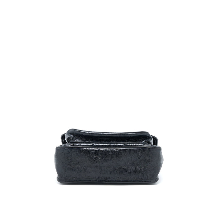 Saint Laurent Niki Aged Calfskin Black With Black And Ruthenium Hardware
