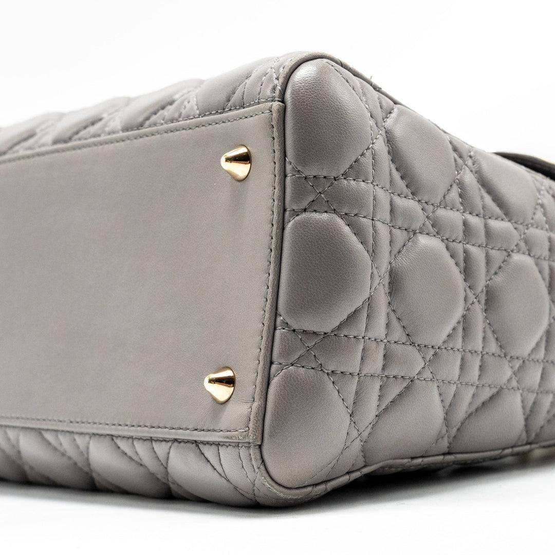 Top quality Dior Medium Lady Top quality Dior Lambskin Grey