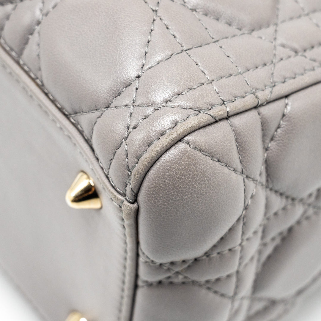 Top quality Dior Medium Lady Top quality Dior Lambskin Grey
