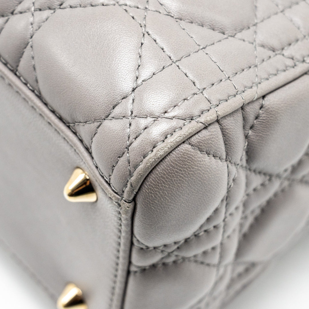 Top quality Dior Medium Lady Top quality Dior Lambskin Grey