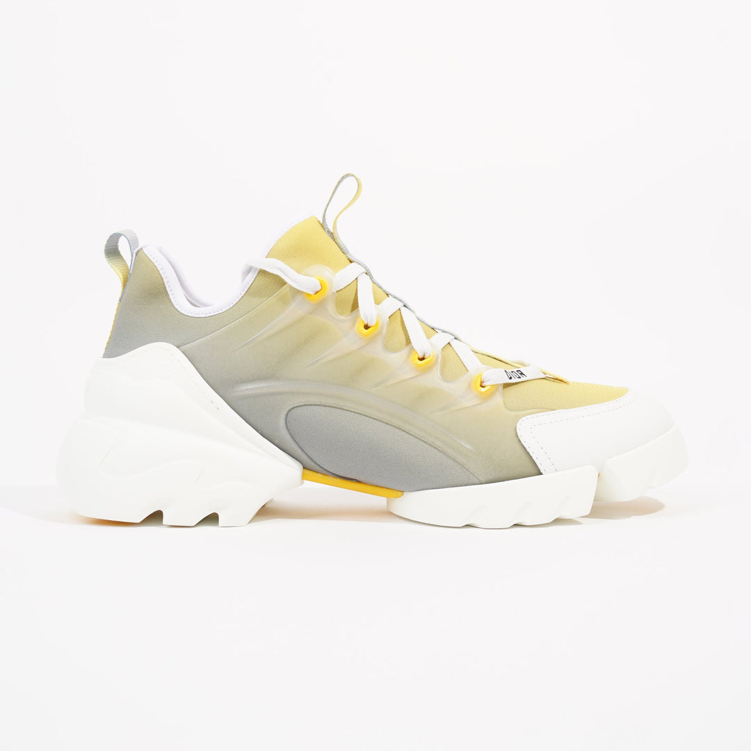 Christian Dior Womens D-Connect Yellow / White EU 41 / UK 8