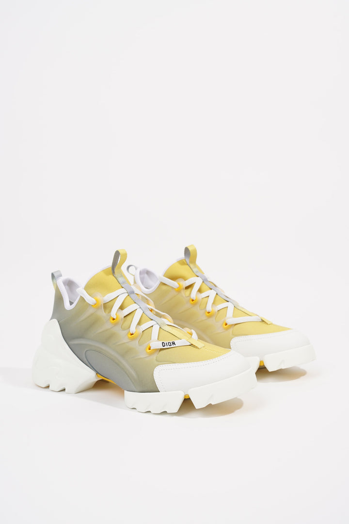 Christian Dior Womens D-Connect Yellow / White EU 41 / UK 8