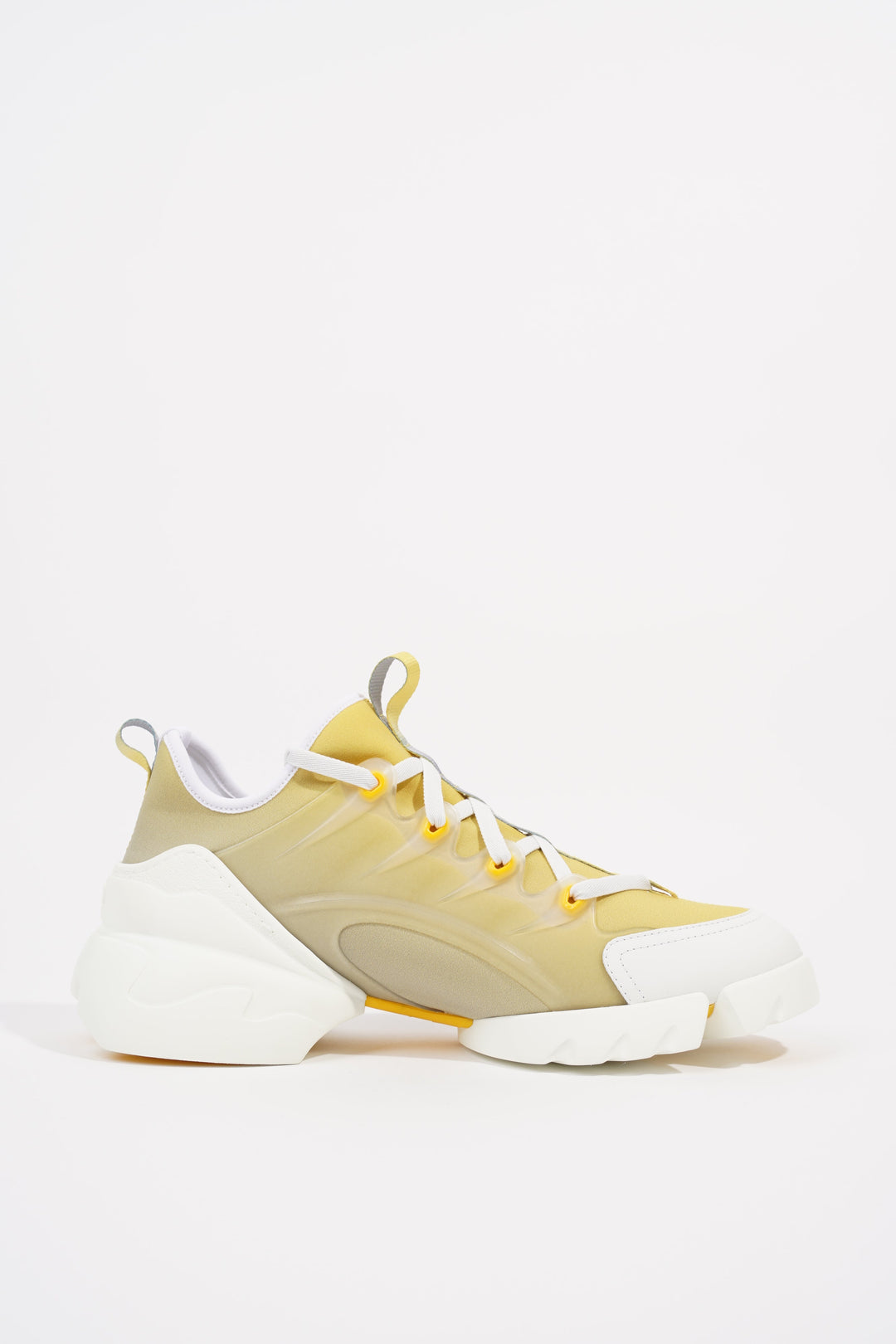 Christian Dior Womens D-Connect Yellow / White EU 41 / UK 8