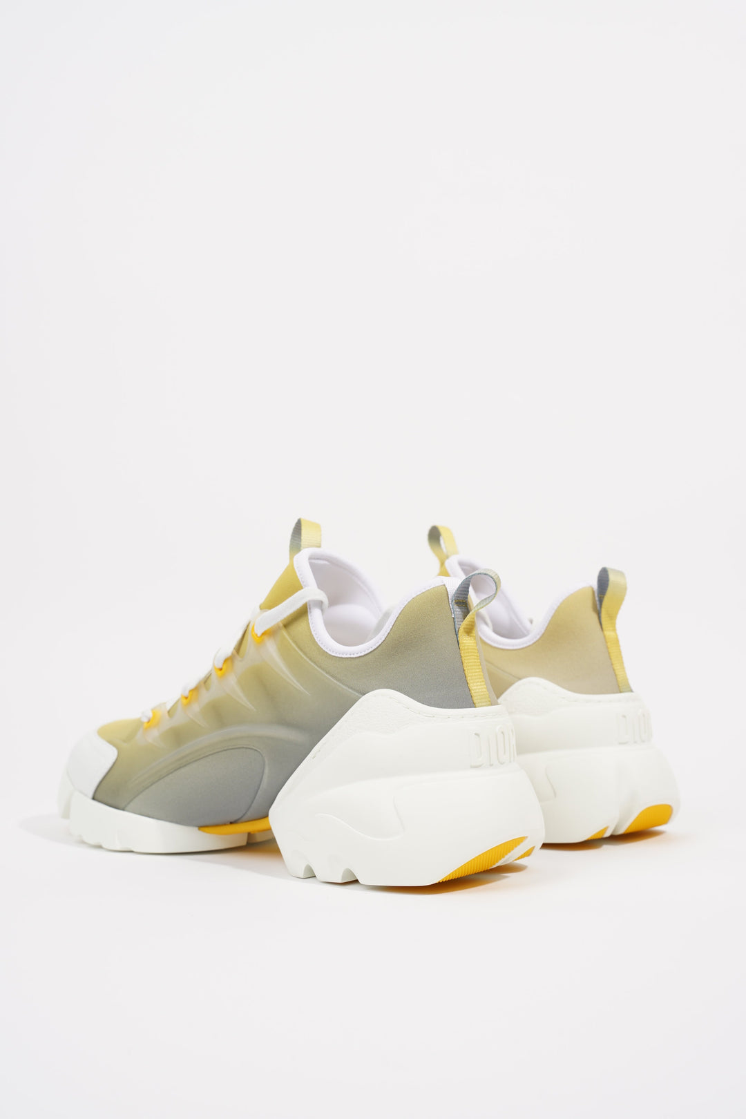 Christian Dior Womens D-Connect Yellow / White EU 41 / UK 8