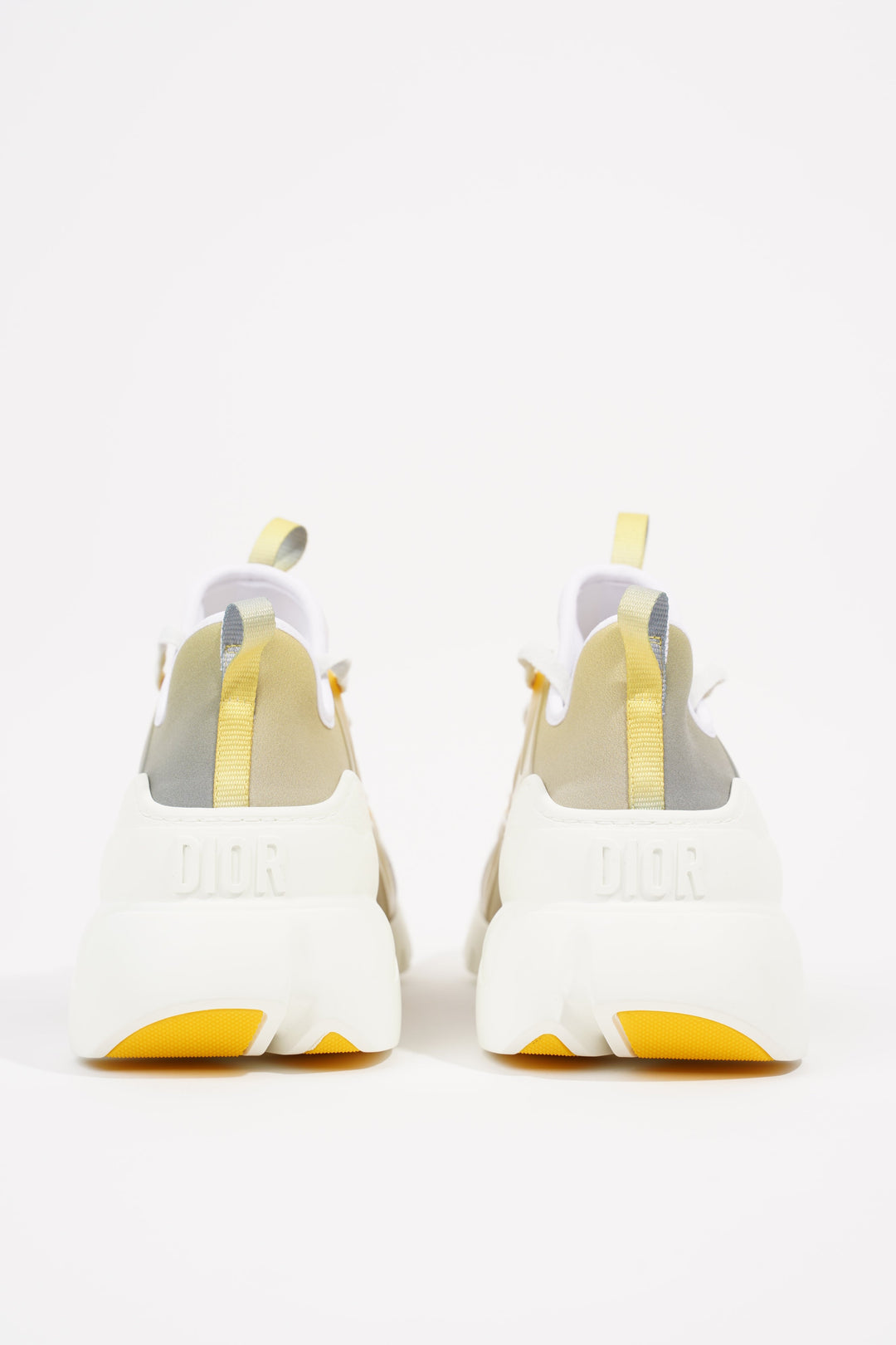 Christian Dior Womens D-Connect Yellow / White EU 41 / UK 8