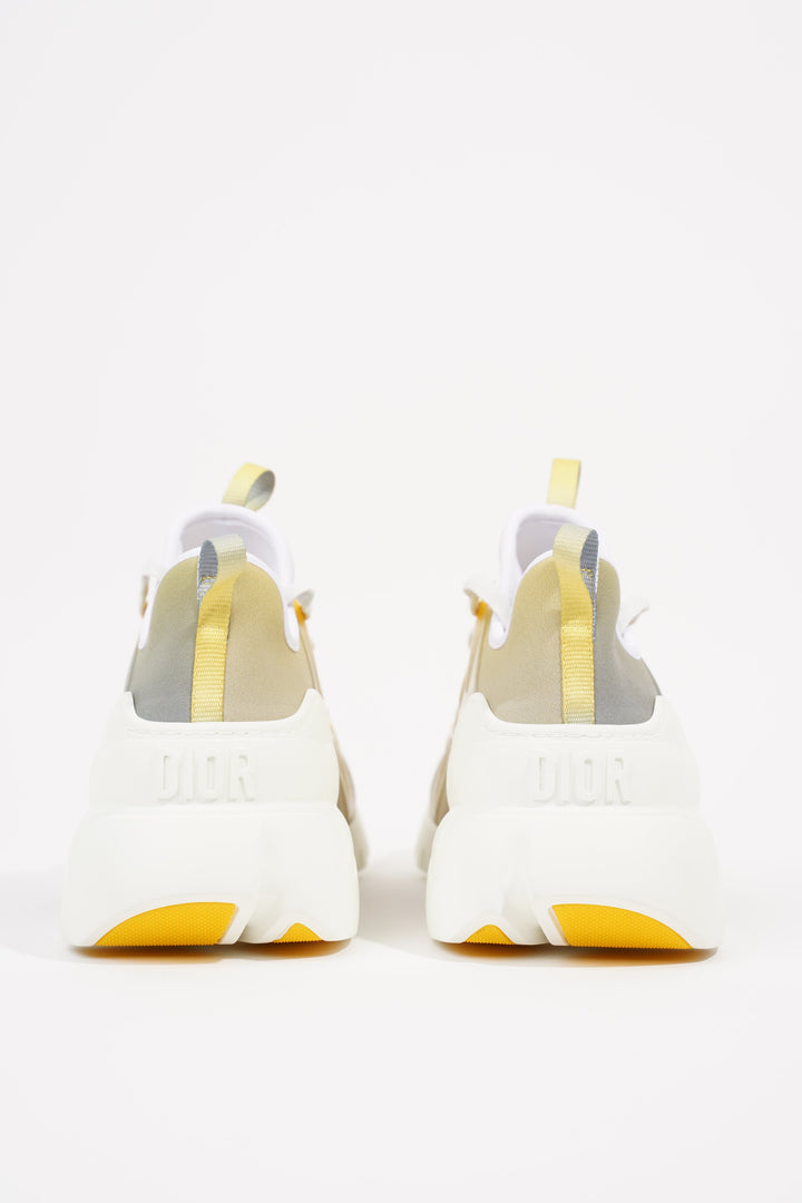Christian Dior Womens D-Connect Yellow / White EU 41 / UK 8