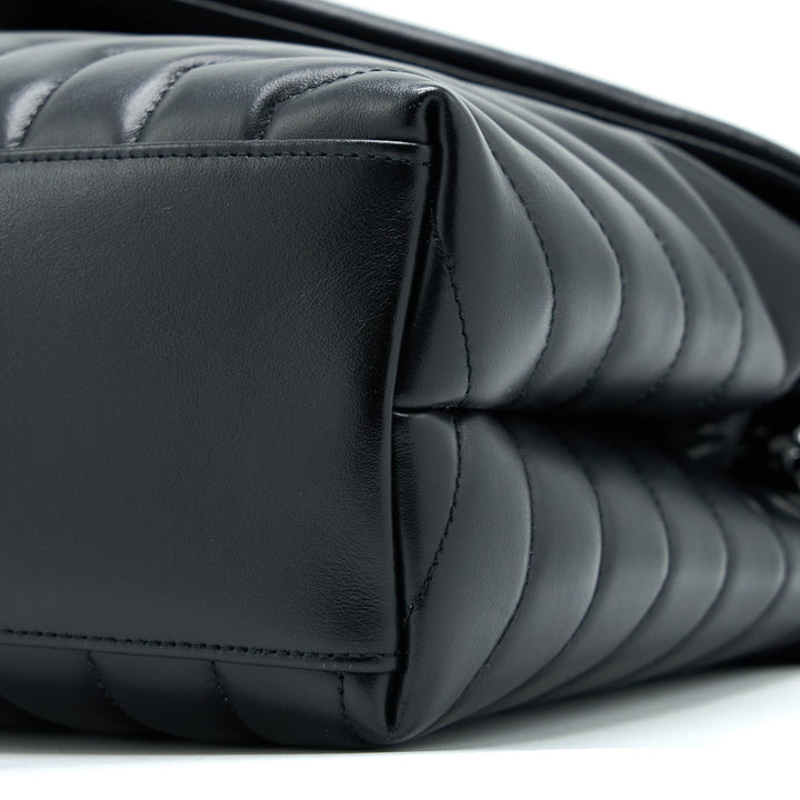 Saint Laurent / YSL Medium LouLou Shoulder Bag Calfskin Black with Black Hardware