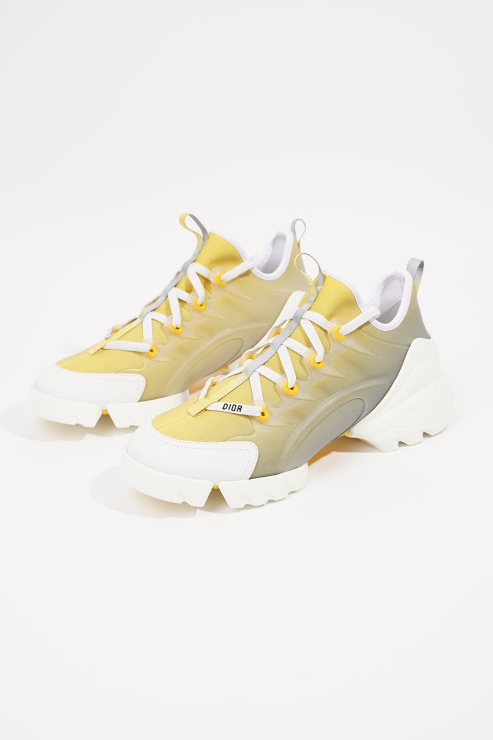 Christian Dior Womens D-Connect Yellow / White EU 41 / UK 8