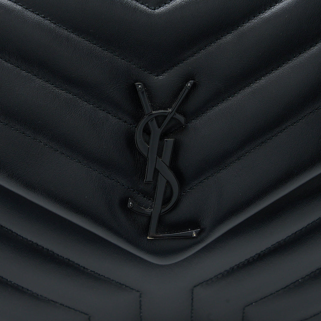 Saint Laurent / YSL Medium LouLou Shoulder Bag Calfskin Black with Black Hardware