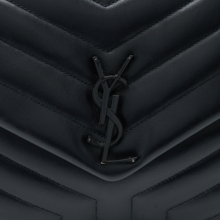 Saint Laurent / YSL Medium LouLou Shoulder Bag Calfskin Black with Black Hardware