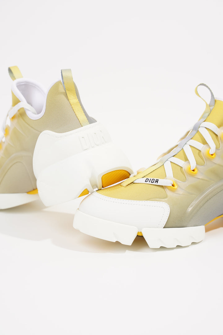 Christian Dior Womens D-Connect Yellow / White EU 41 / UK 8