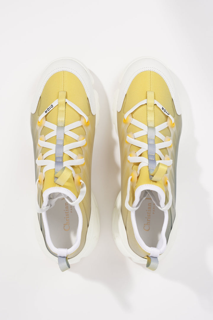 Christian Dior Womens D-Connect Yellow / White EU 41 / UK 8