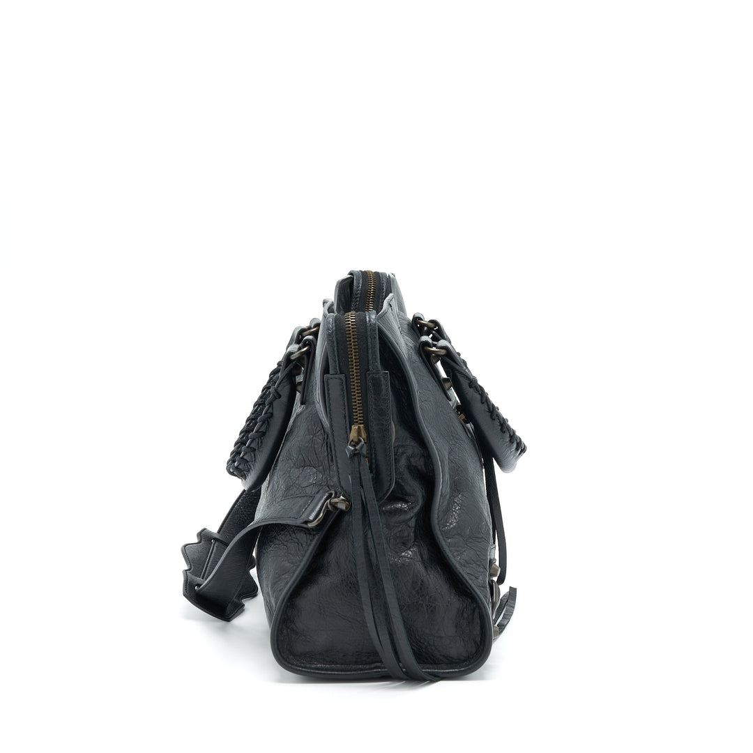 Top Quality Balenciaga Classic City Bag black with ruthenium hardware
