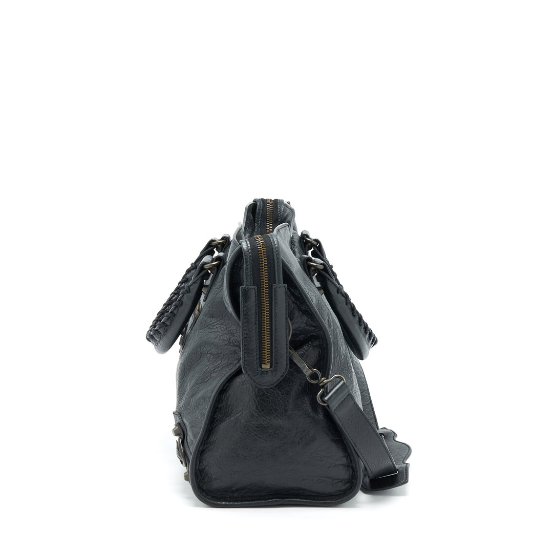Top Quality Balenciaga Classic City Bag black with ruthenium hardware