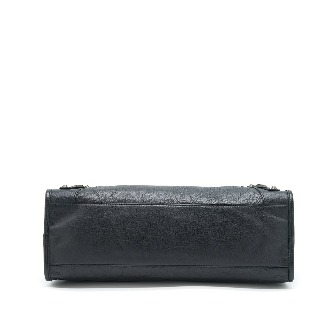 Top Quality Balenciaga Classic City Bag black with ruthenium hardware
