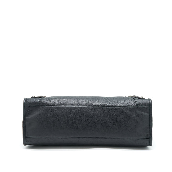 Top Quality Balenciaga Classic City Bag black with ruthenium hardware