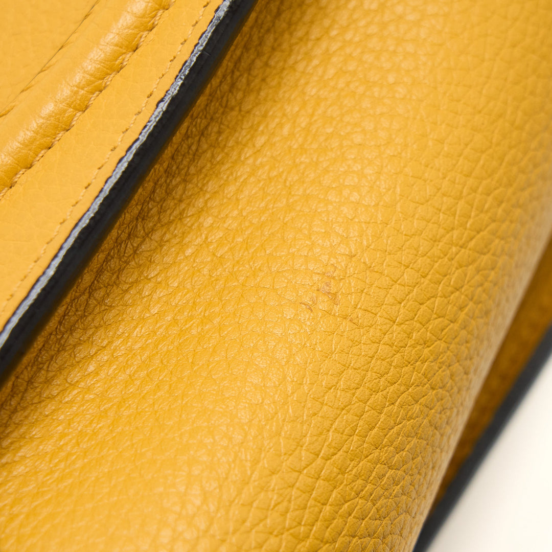 Celine Nano Luggage Bag Calfskin Yellow