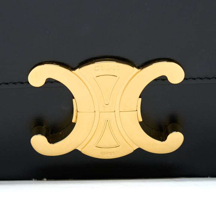 Top Quality Celine Triomphe Shoulder Bag Calfskin Black