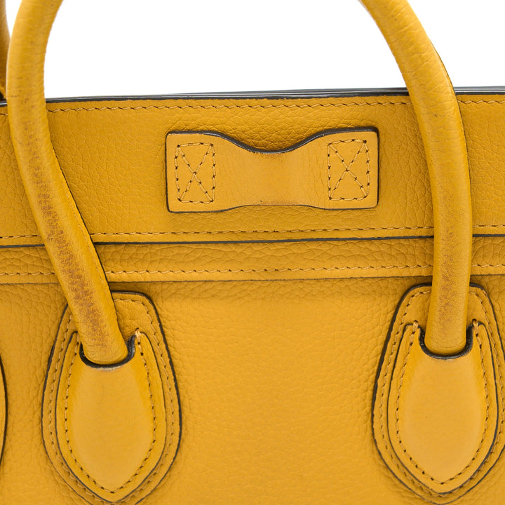 Celine Nano Luggage Bag Calfskin Yellow