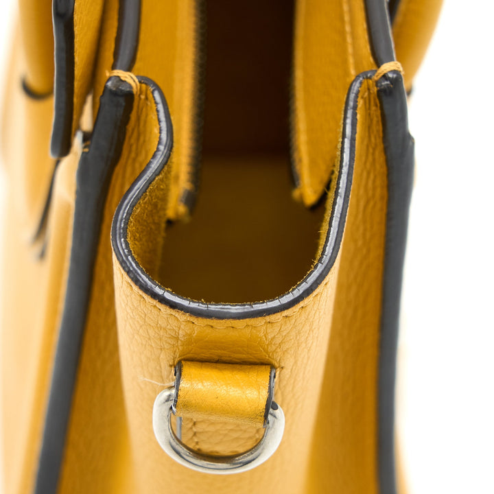 Celine Nano Luggage Bag Calfskin Yellow