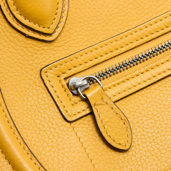 Celine Nano Luggage Bag Calfskin Yellow