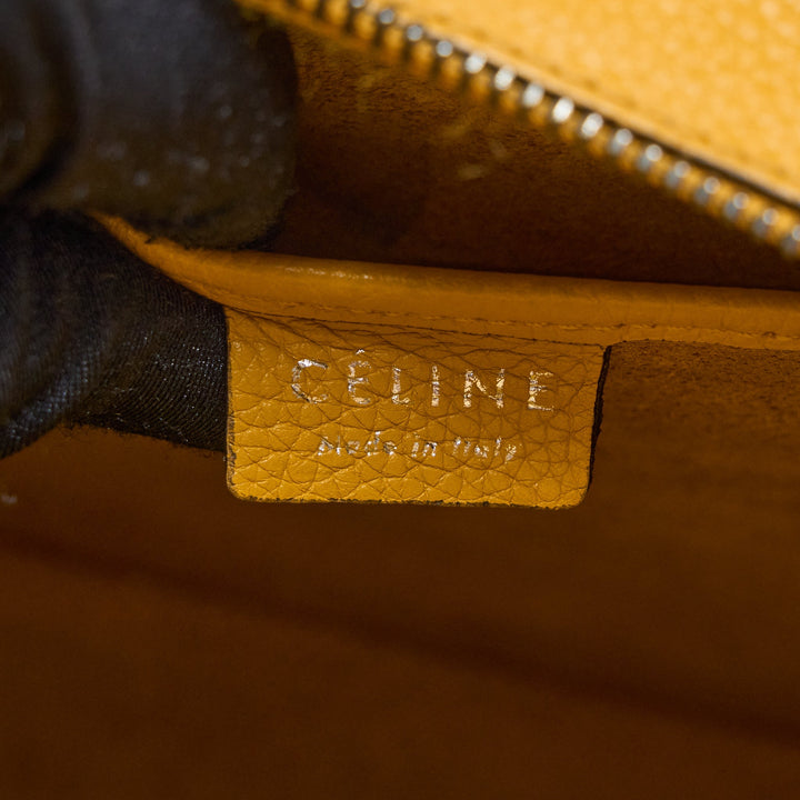Celine Nano Luggage Bag Calfskin Yellow