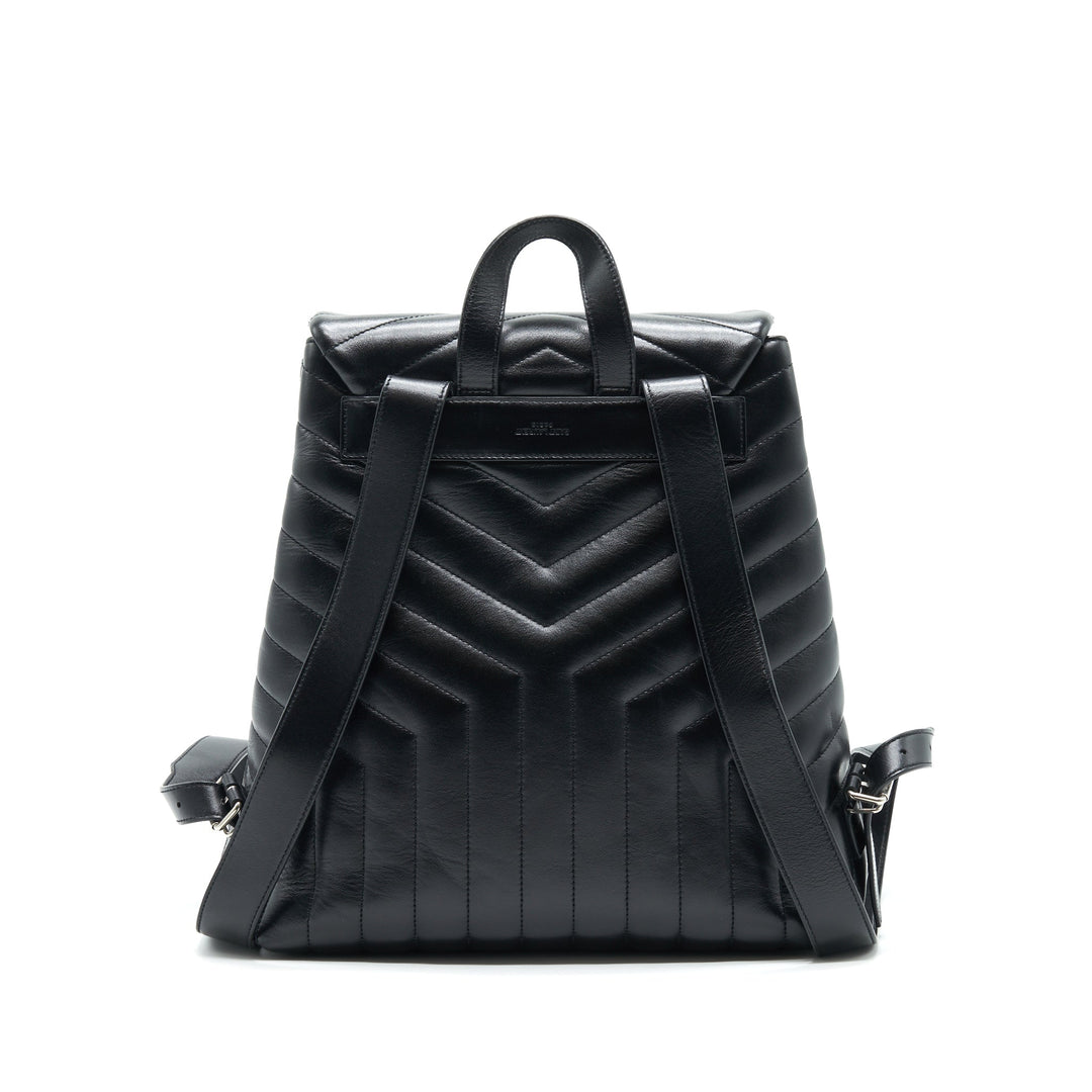 Saint Laurent Medium Loulou Backpack Black Y Matelass
