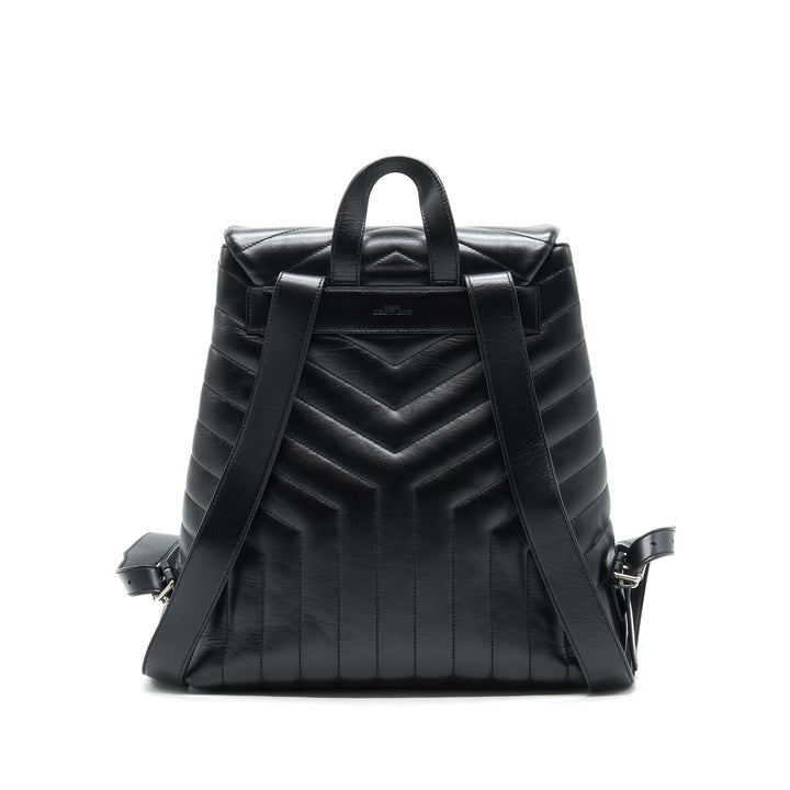 Saint Laurent Medium Loulou Backpack Black Y Matelass