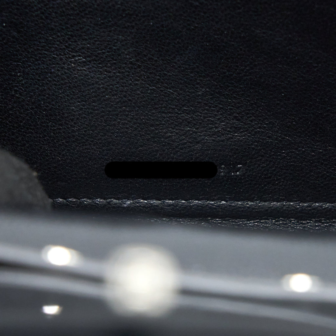 Saint Laurent/YSL Envelop Chain Wallet Grained CalfSkin Black SHW
