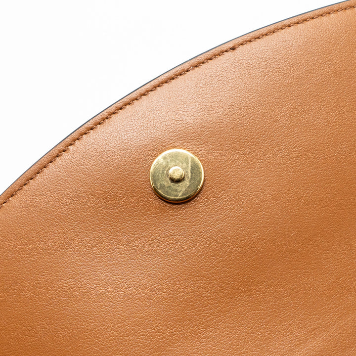 Celine Clutch On Strap Tabou Triomphe Canvas/ Calfskin Tan