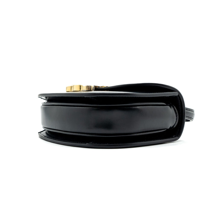 Celine Mini Besace Shiny Calfskin Black