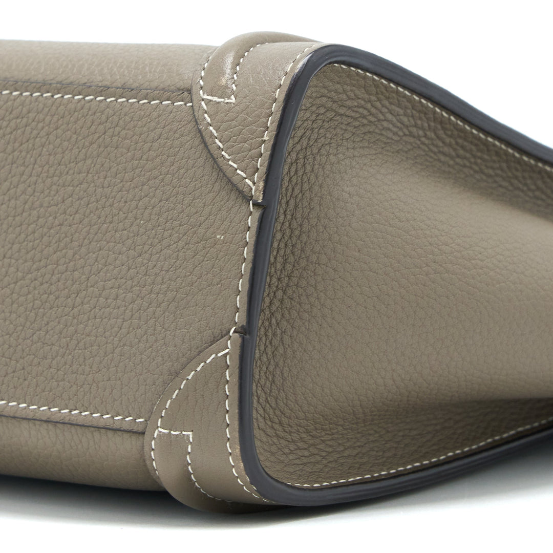Celine Nano Luggage Bag Calfskin Grey