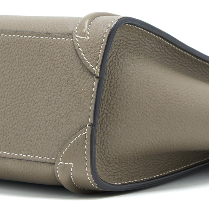 Celine Nano Luggage Bag Calfskin Grey