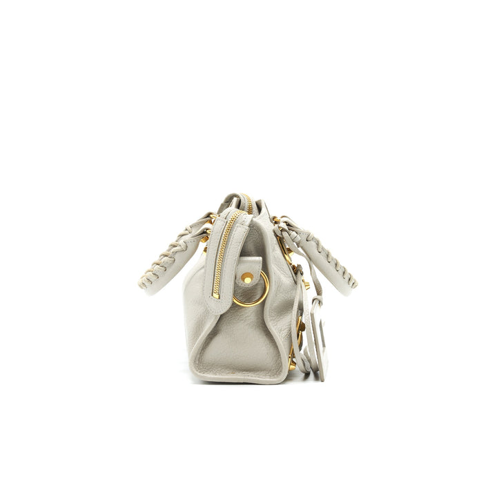 balenciaga MINI GIANT CITY CROSSBODY BAG LIGHT GREY GHW